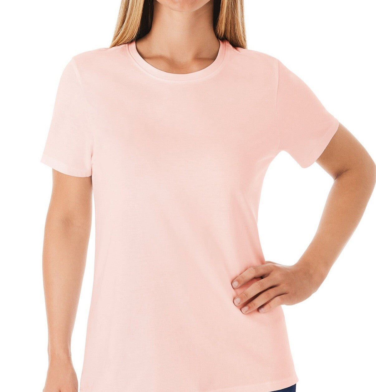 Members Mark Women's Essential Short Sleeve Relaxed Fit Crewneck Tee Size M
