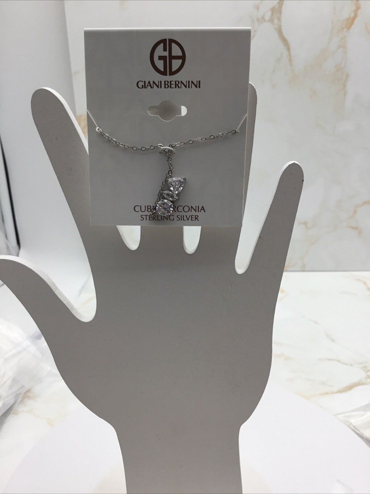 Giani Bernini Multi Cut Pendant Necklace Sterling Silver 16’+2’ Extender 