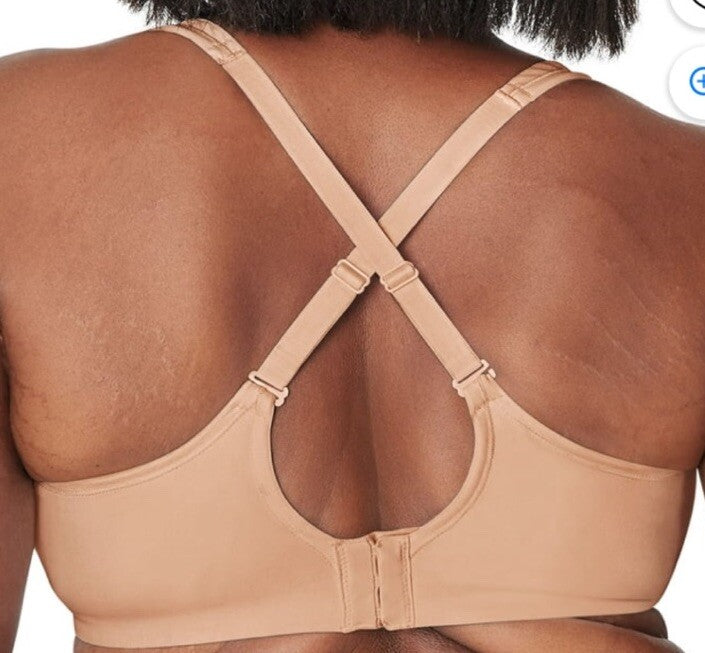 Playtex 18 Hour Bounce Control Convertible Wireless Bra 4699 Taupe Brown 36C