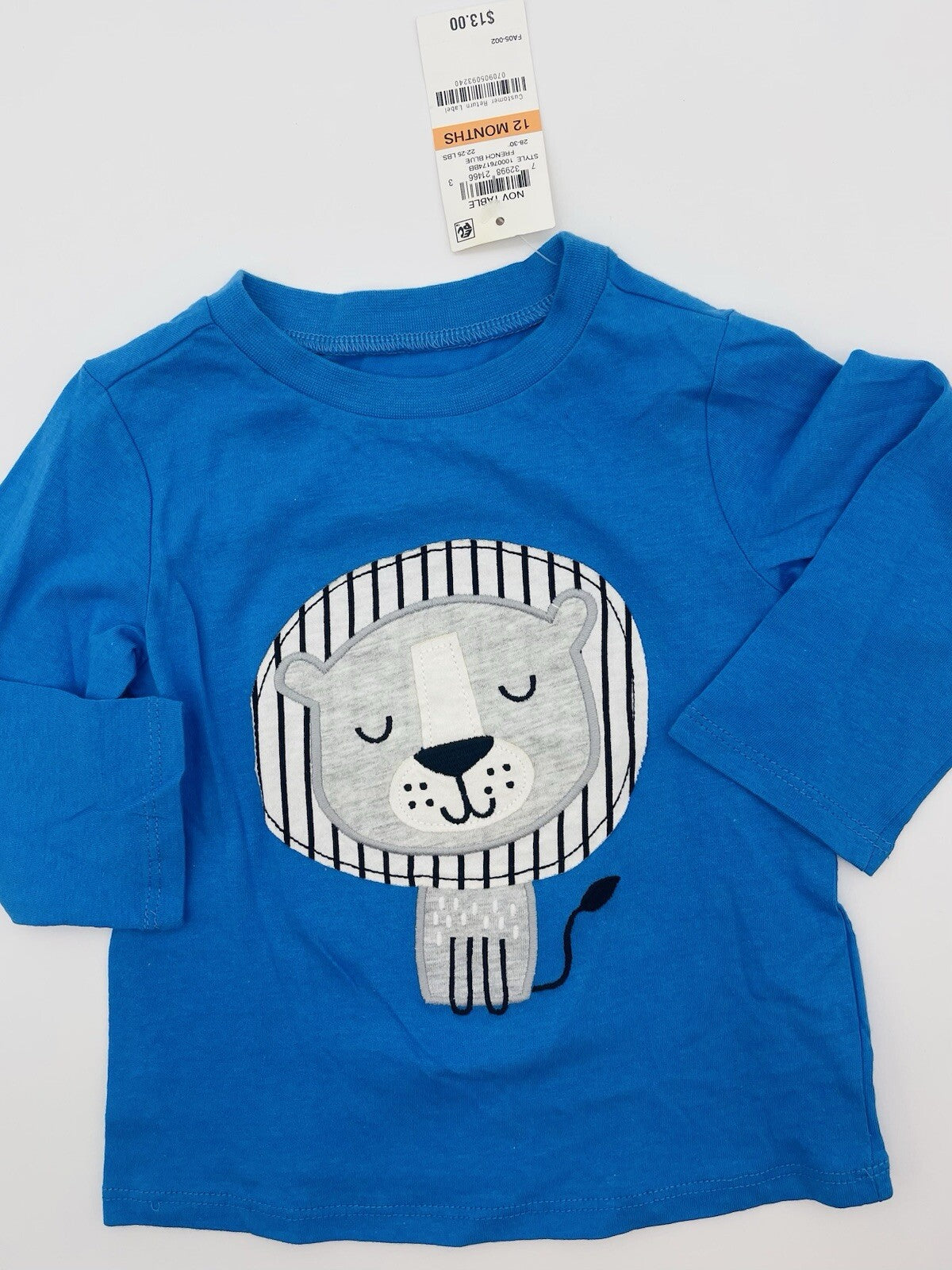 First Impressions Baby Boys Lion-Print long sleeve T-Shirt 3-6 Months
