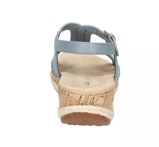 Easy Street Women's Dorinda Wedge Sandals Blue 12 W