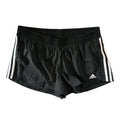 Adidas Pacer Shorts Women's Black/White Size XXL 3 Stripe Knit Polyester Gym