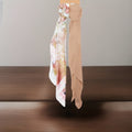 Steve Madden Women's Satin Square & Gauze Scarf Set - Floral & Nude 35"