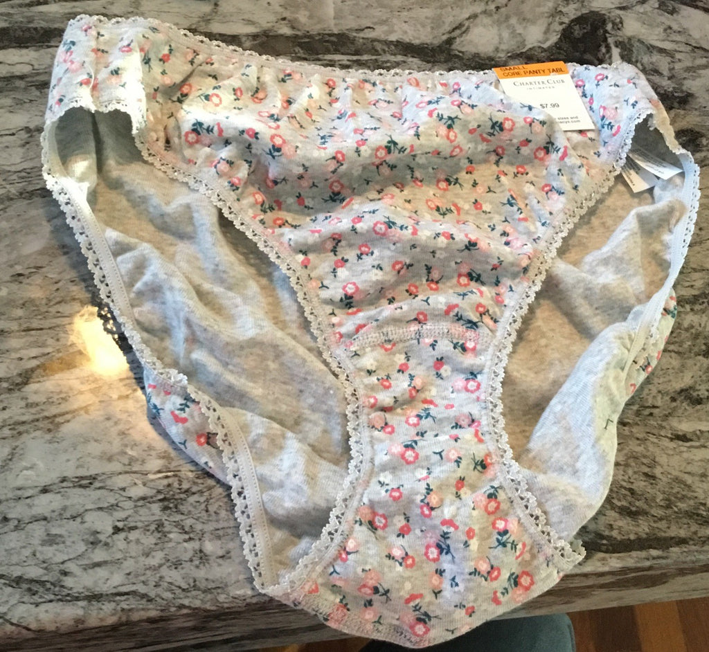 Charter Club Everyday Cotton High-Cut Brief Underwear Mini Rose Small 