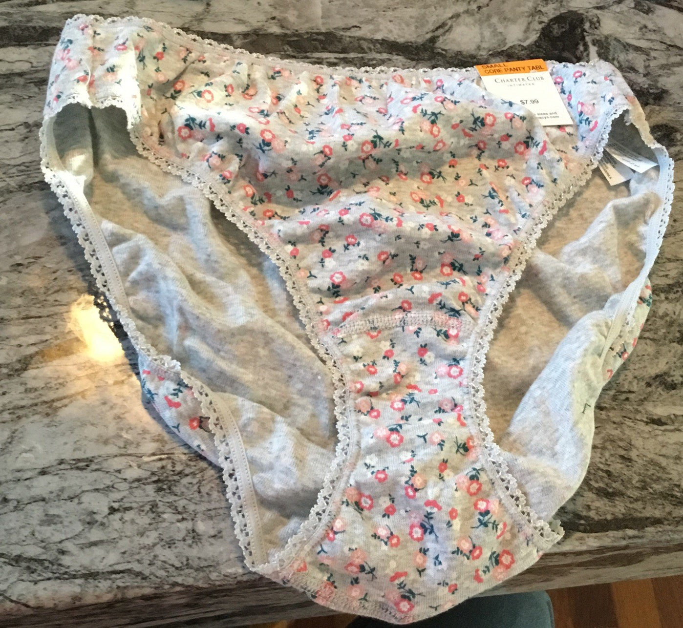 Charter Club Everyday Cotton High-Cut Brief Underwear Mini Rose Small 