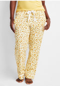 State of Day Women's Printed Poplin Pajama Pants XS Corn silk