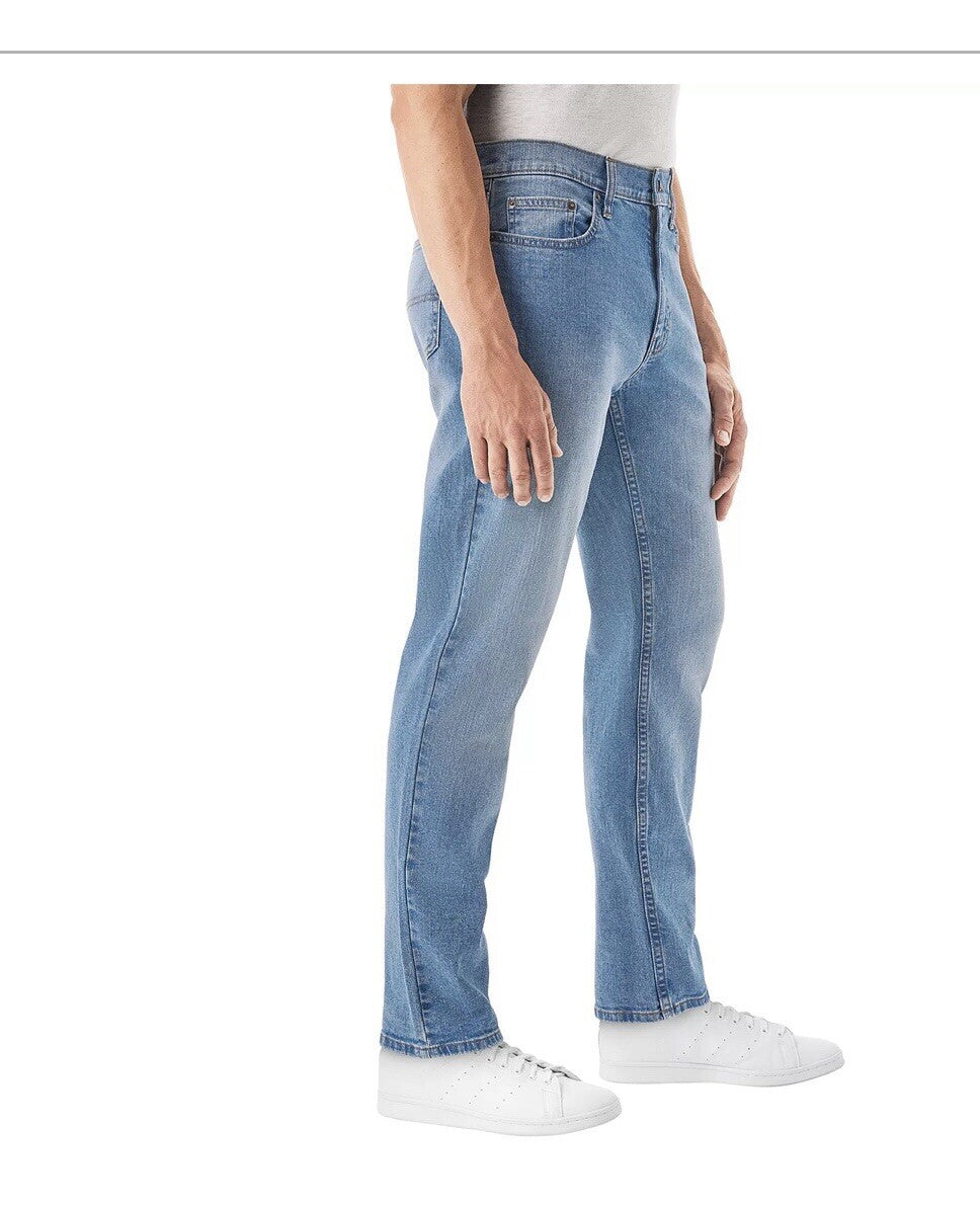 Member's Mark Men's Straight Fit Premium Stretch Denim Jeans, 5 Pocket 42x32