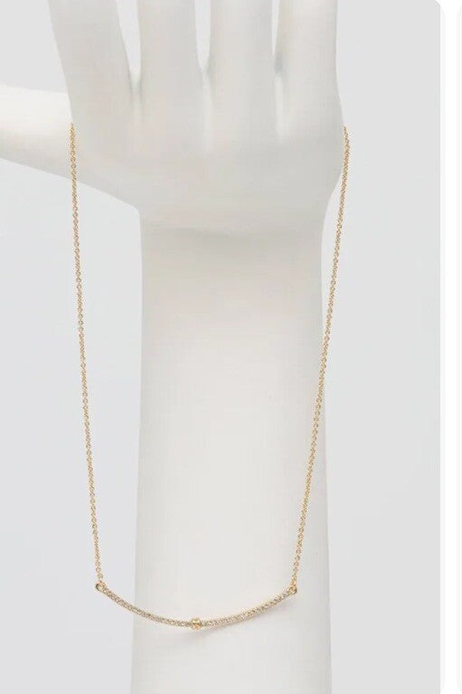 Ralph Lauren Women's Pave Curved Bar Statement Necklace