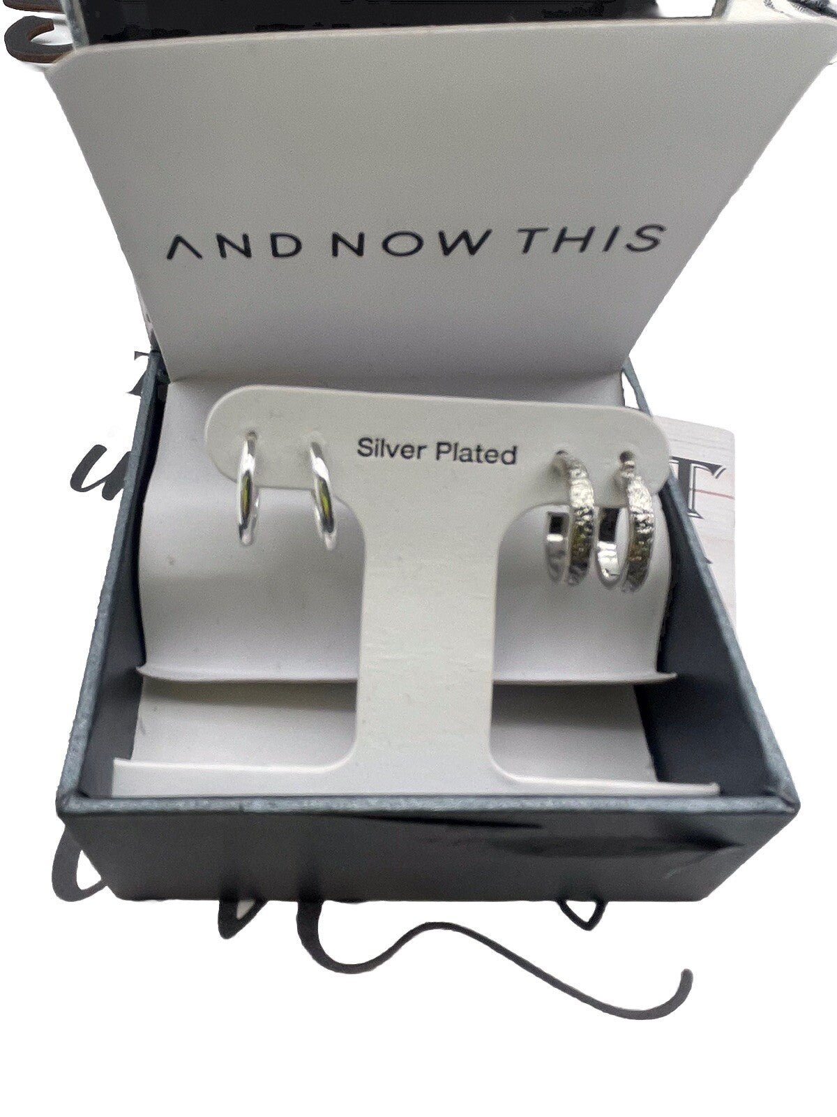 And Now This Silver Plated 2 Set Of Hoop Earrings 
