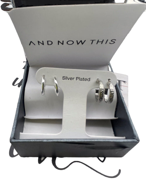 And Now This Silver Plated 2 Set Of Hoop Earrings 