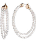 Lauren Ralph Lauren Two Tone 45 Millimeter Split Hoop Earrings