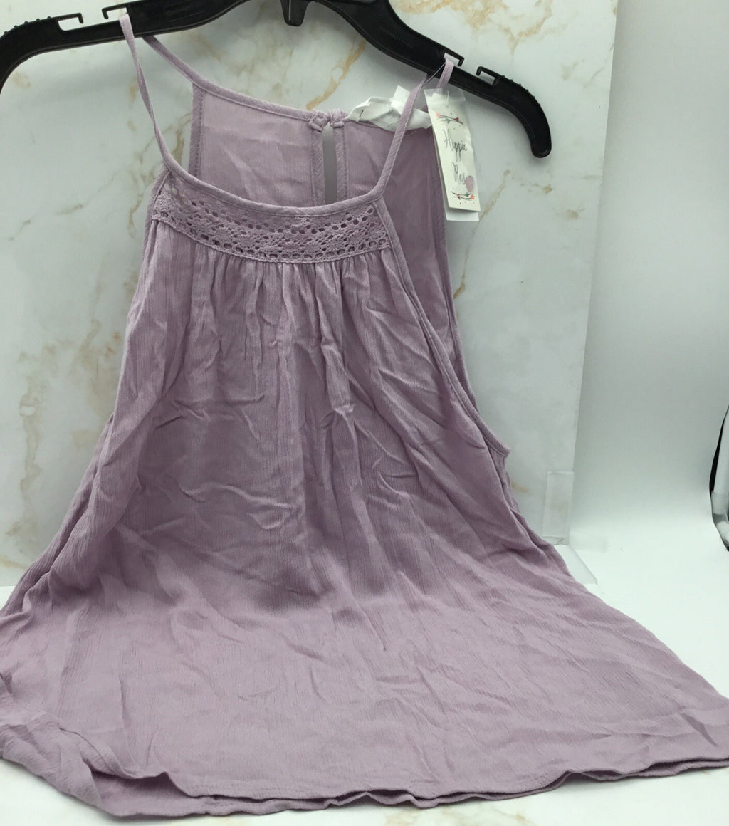 Hippie Rose Juniors Crochet Trim High Neck Tank Top Small