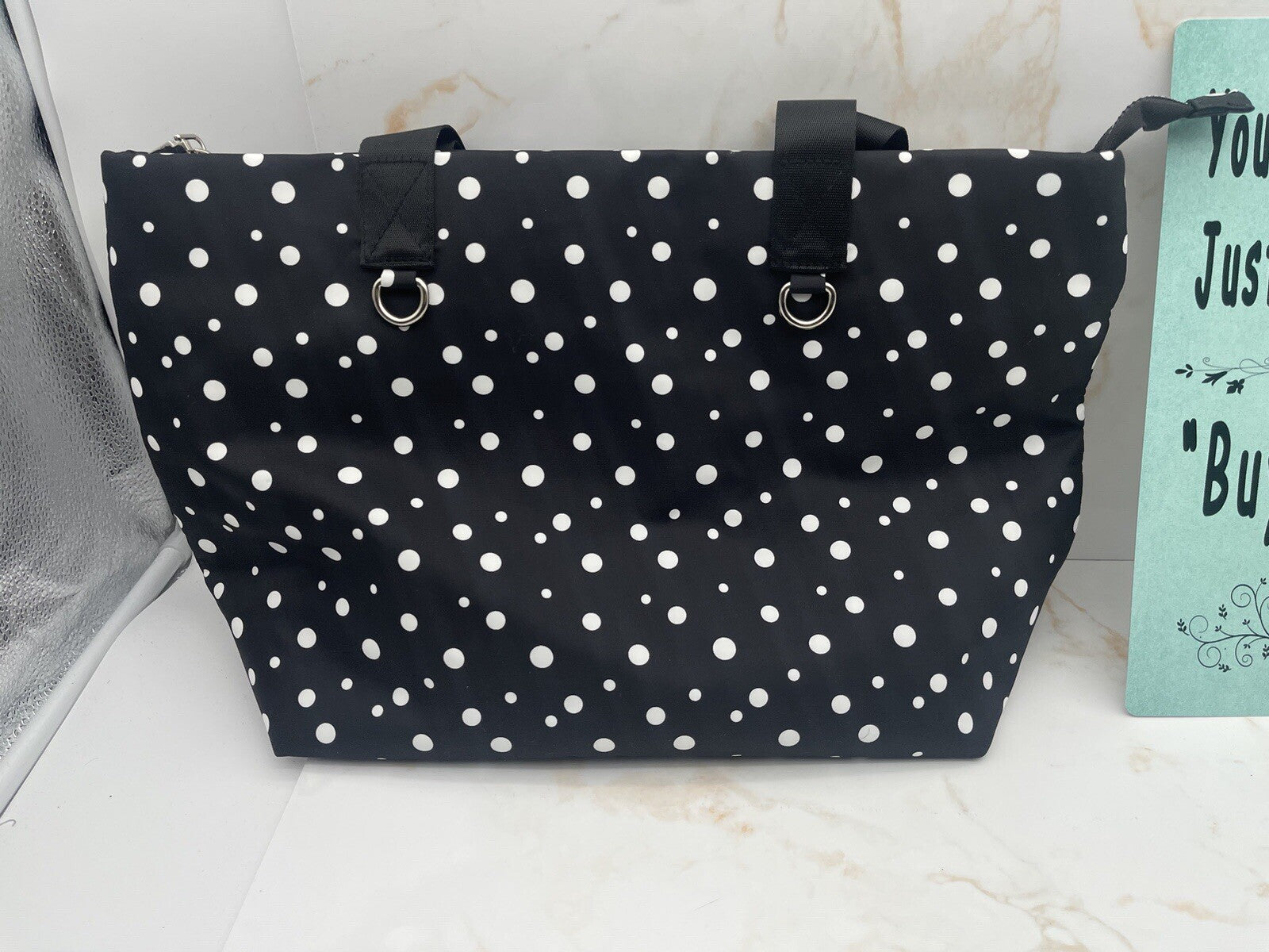 inc international concepts Tote Black Dots One Size 