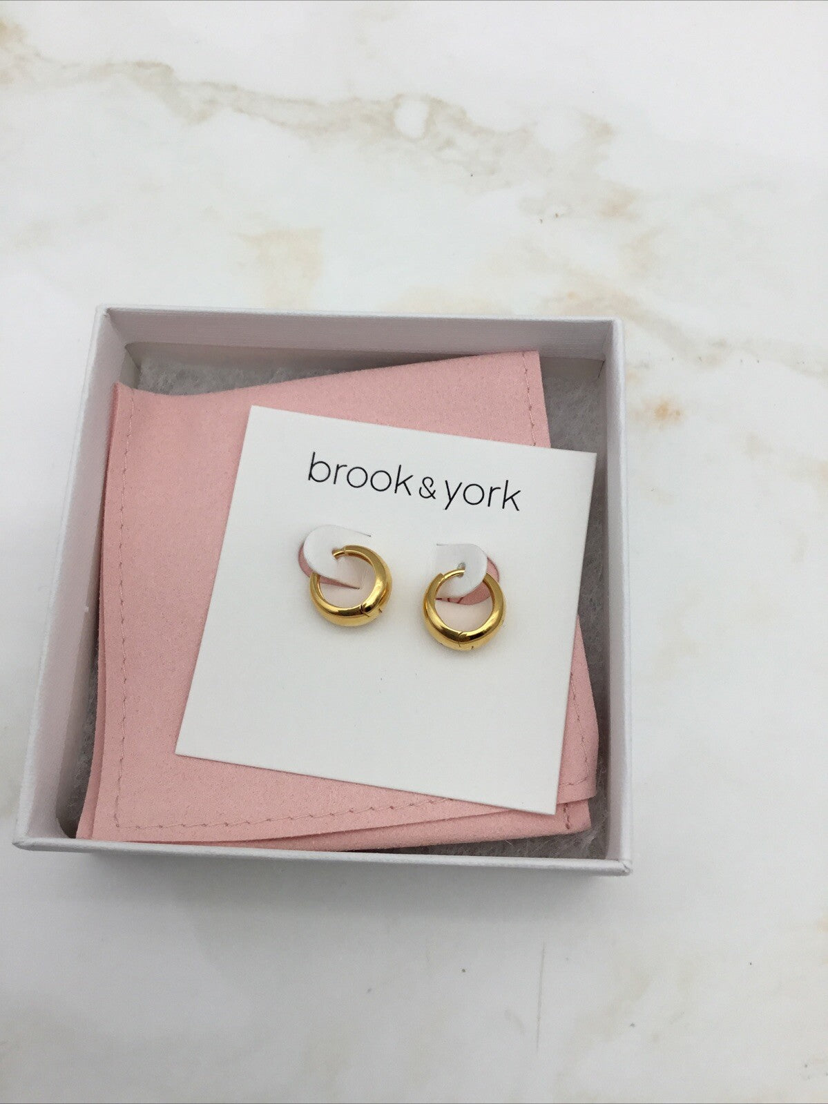 Brook & York Small Gold Color Hoops