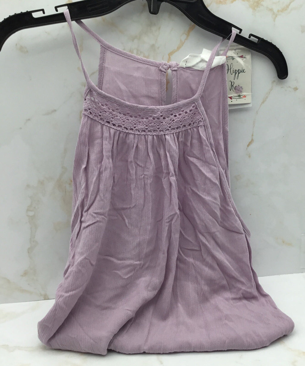 Hippie Rose Juniors Crochet Trim High Neck Tank Top Small