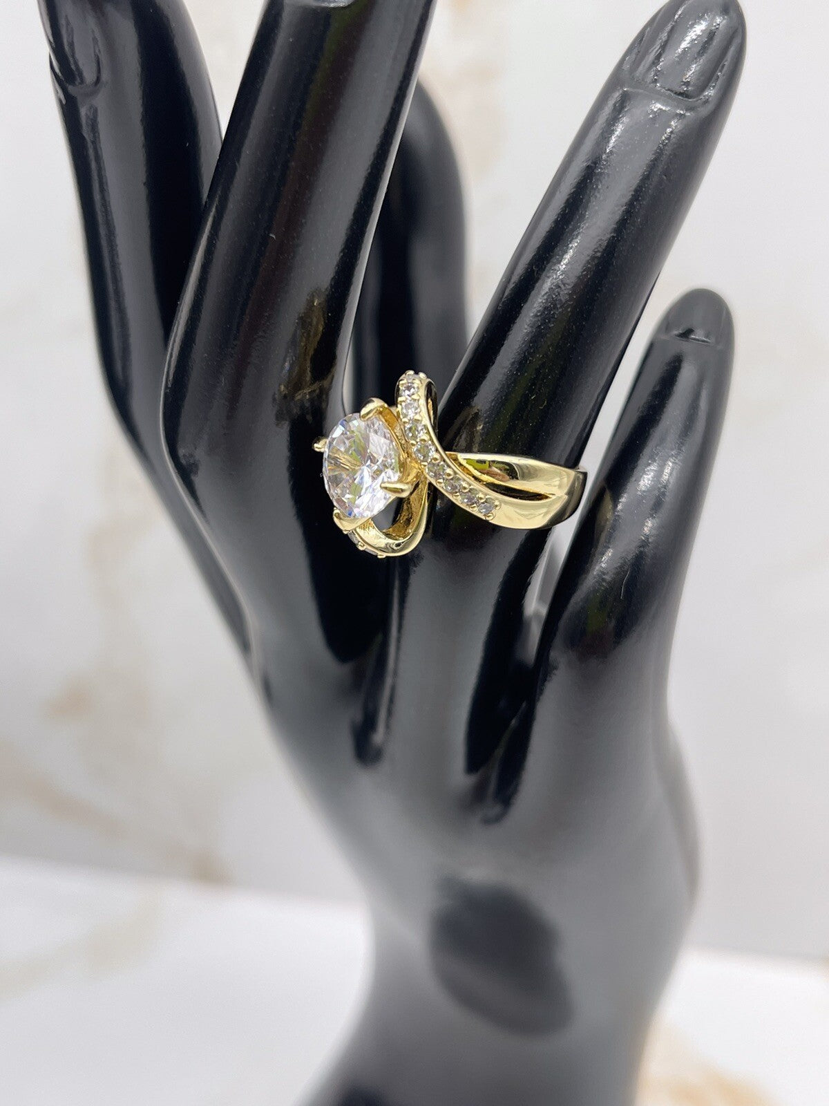  Charter Club Cubic Zirconia Gold Plated Ring Size 5