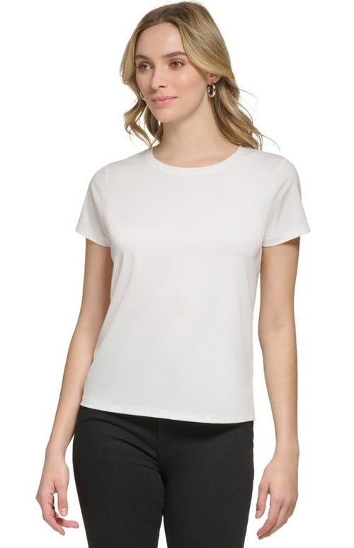 Calvin Klein Women's Crew Neck Tee Soft White Small 