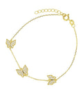 Macys Butterfly Anklet 14k Gold Over Sterling 10in