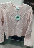 Planet heart Pullover Sweater Icy Pink Large 