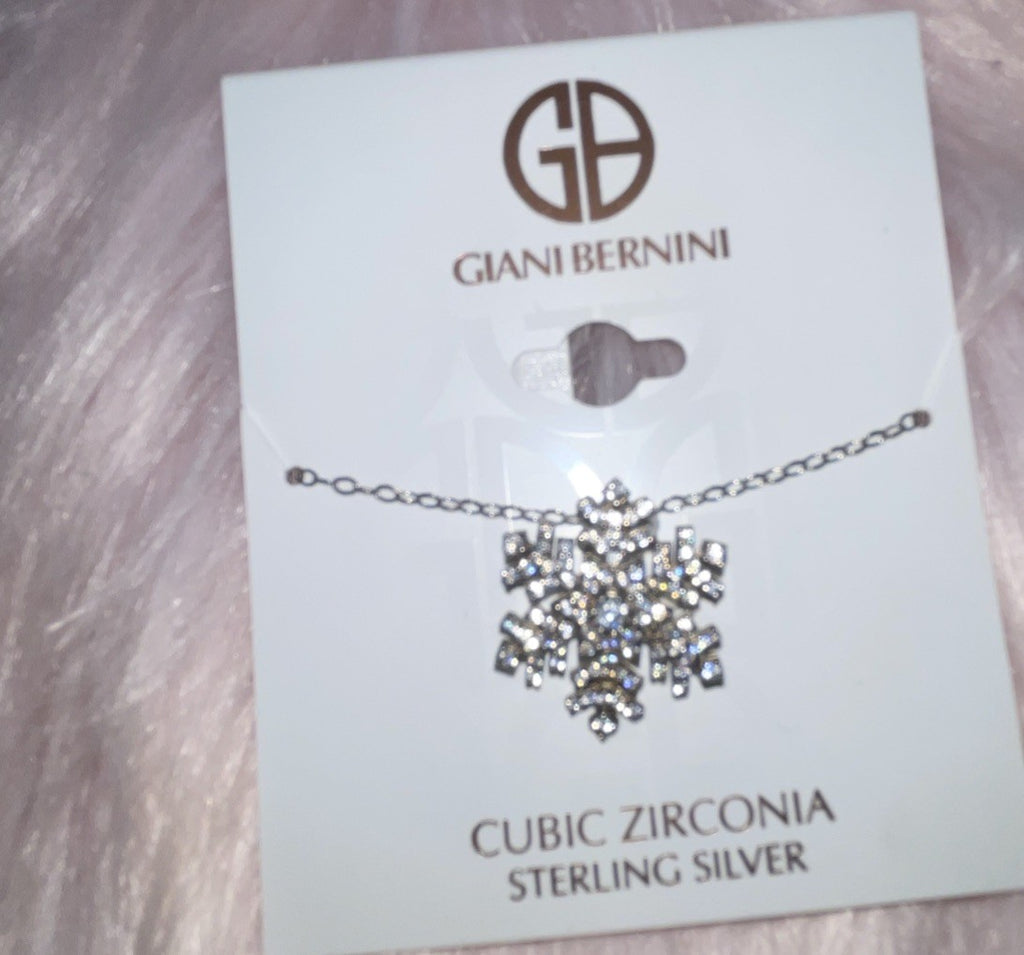 Giani BerniniCubic Zirconia Snowflake Pendant Necklace in Sterling Silver 16”+2”