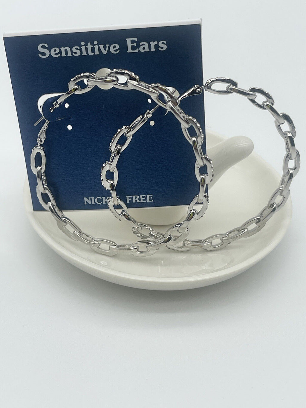 women earrings Sensitive Ears silver toned hoops nickel free