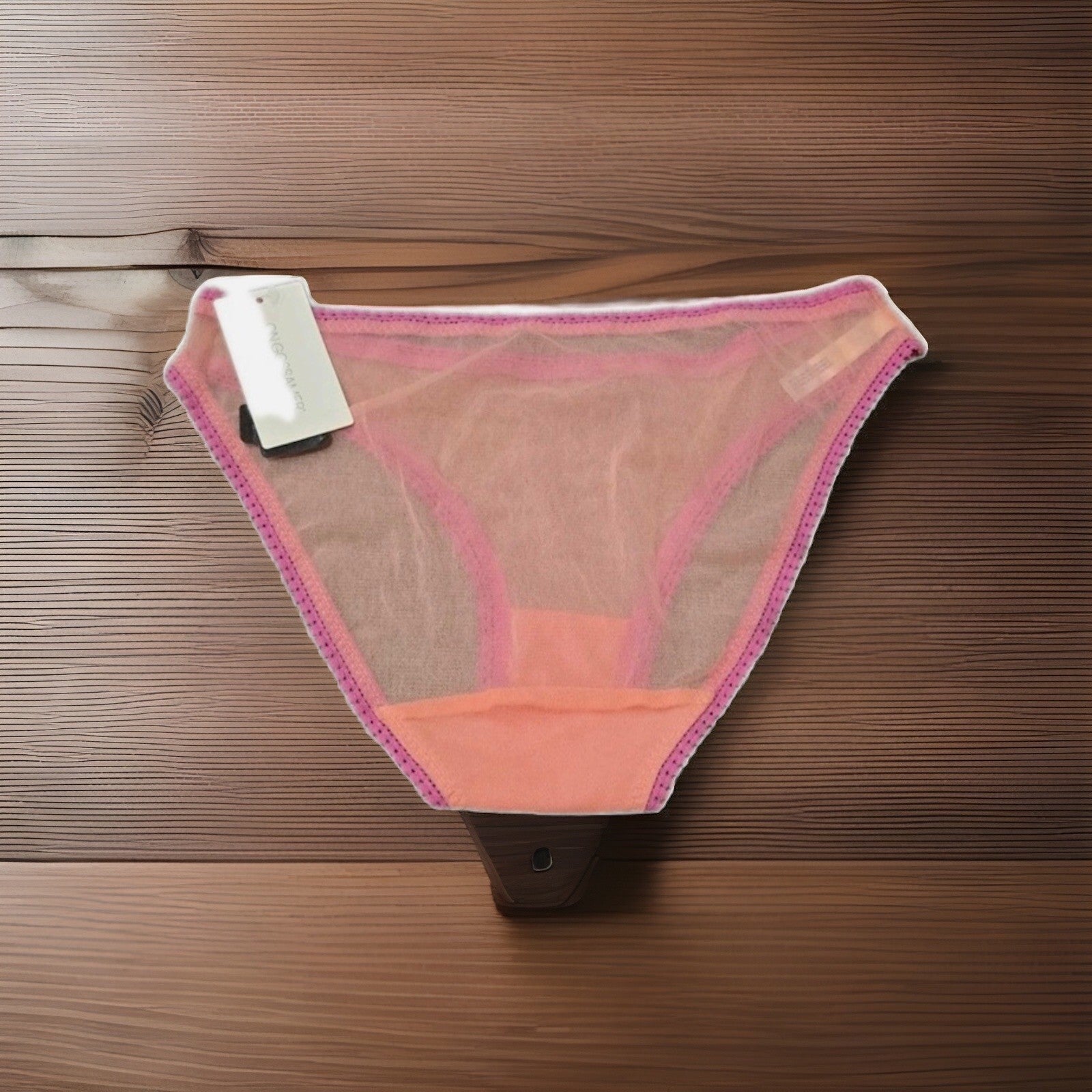 On Gossamer Mesh Hip Bikini Sunset Rose Large 