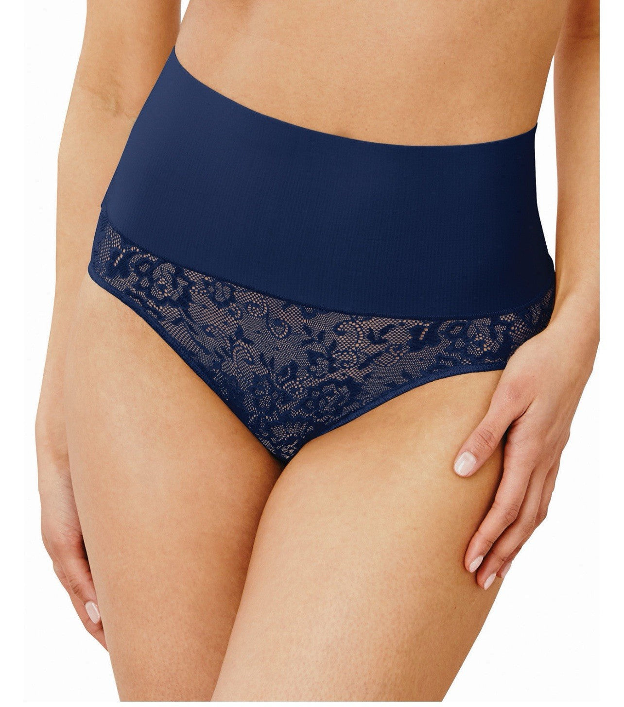 Maidenform Tame Your Tummy Firm Control Brief DM0051 - Navy Blue Lace XL
