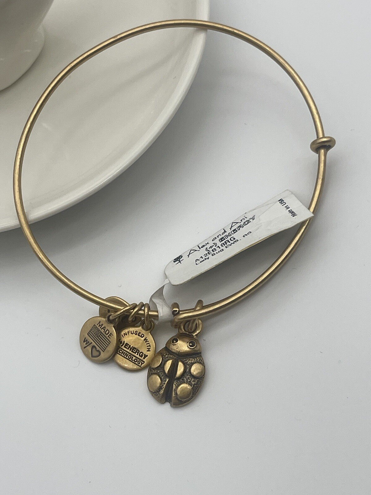 Alex and Ani Expandable Bangle Bracelet,  Lady Bug Energy 