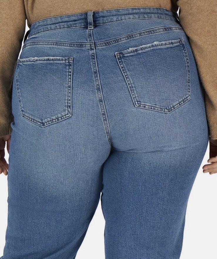 Celebrity Pink Trendy Plus Size Straight-Leg Jeans Tordino Size 24