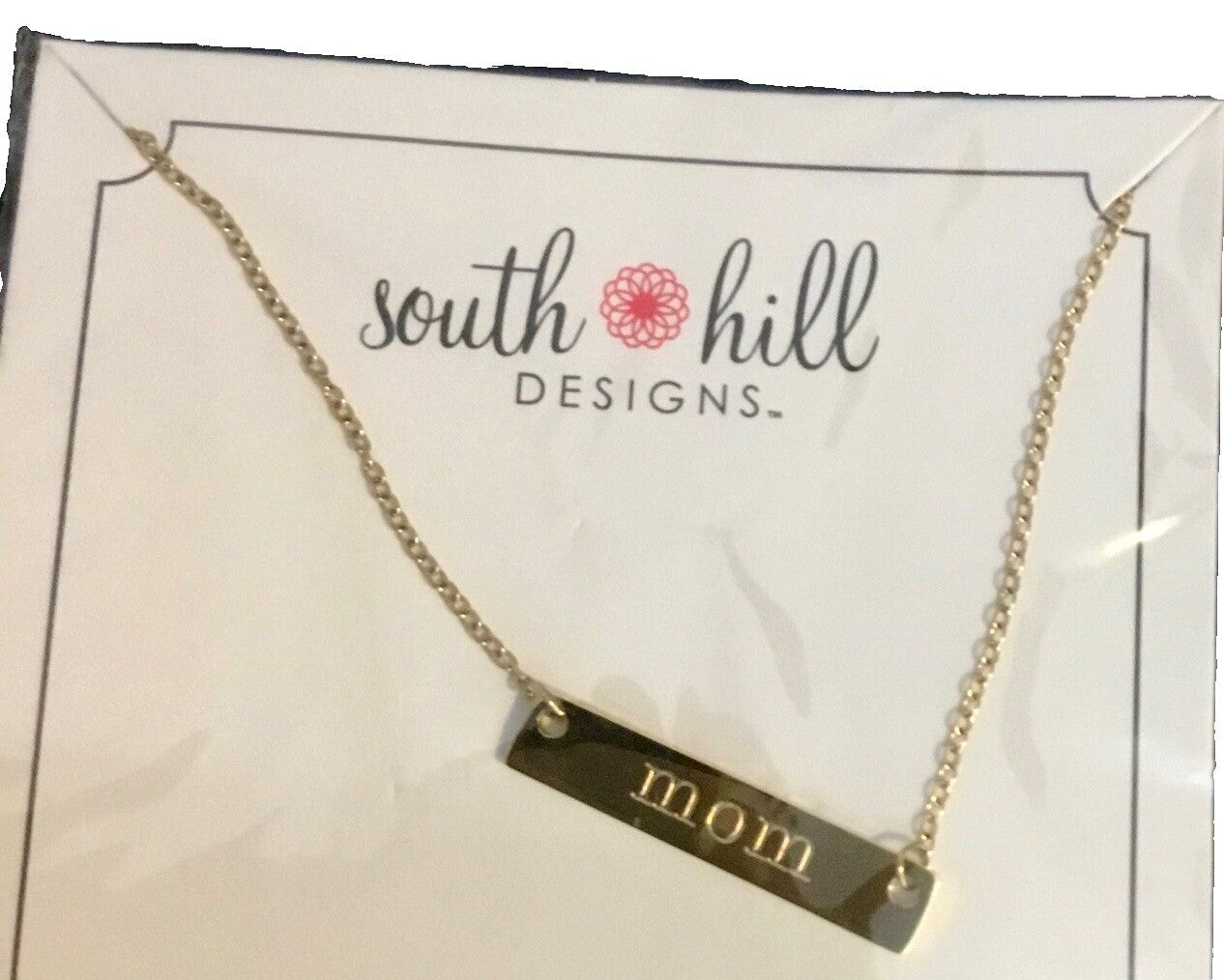NWT Sealed South Hill Designs "MOM' Gold Chain Necklace 
