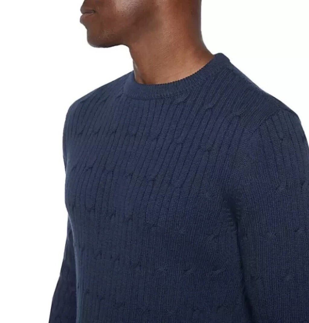 Express Men's 100% Cotton Crew Neck Warm Cable Knit Sweater XXL