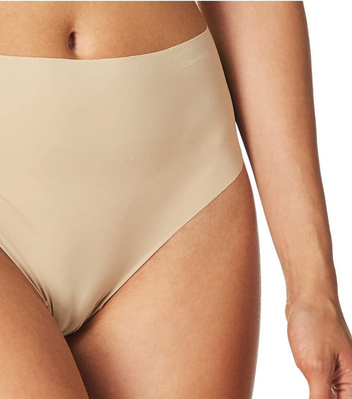Calvin Klein Women's Invisibles High-Waist Thong Underwear QD3864, XS