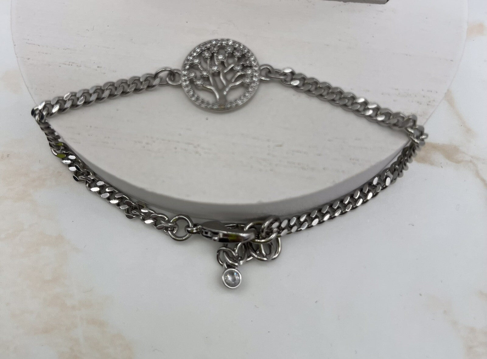 tree of life circle bracelet sterling silver