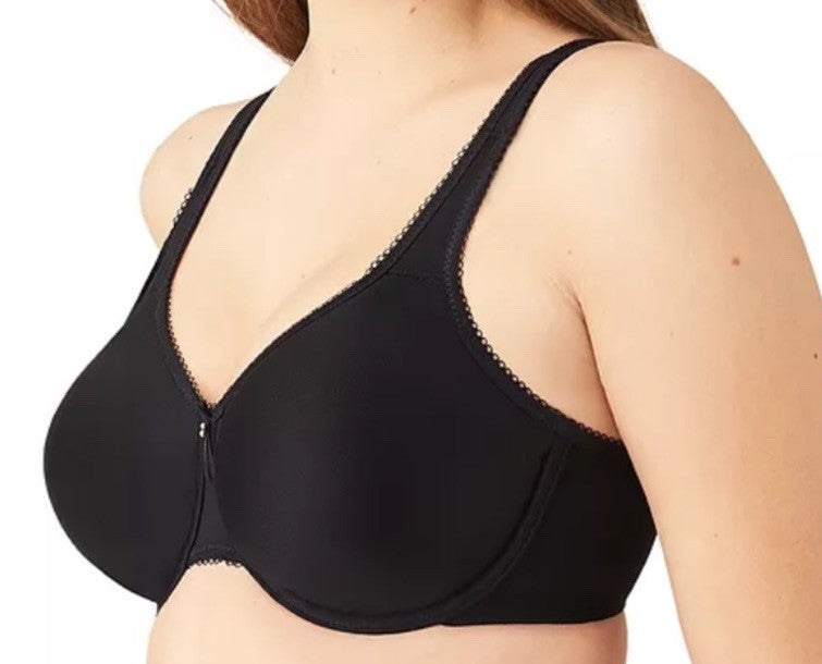 NWT Wacoal Women's 38D Basic Beauty Full Figure Underwire Bra 855192 Black