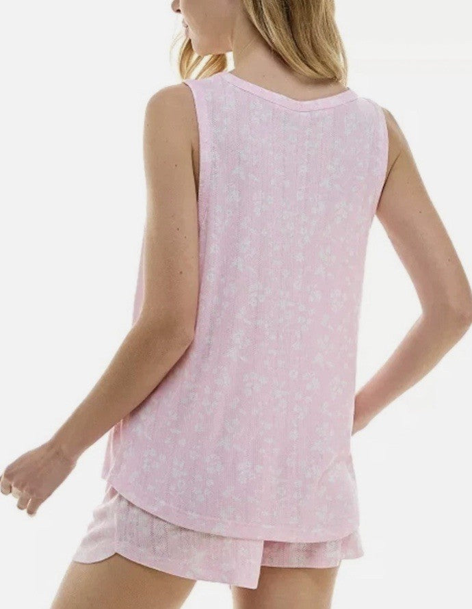Roudelain Women's 2-Pc. Pointelle Tank Pajamas Set Spring Shadow XL