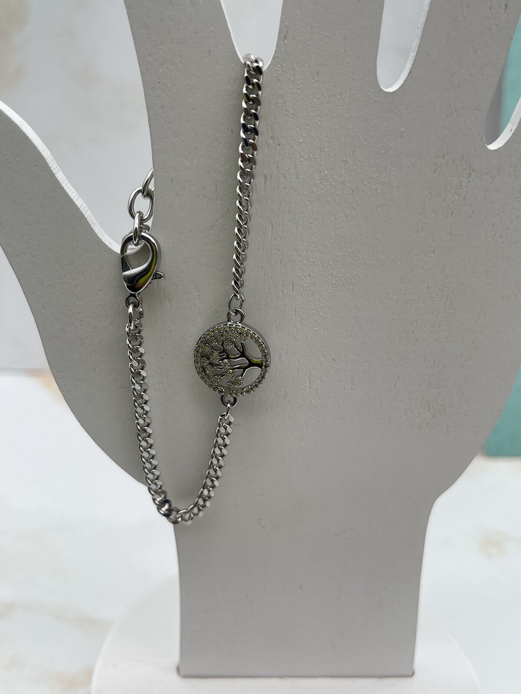 tree of life circle bracelet sterling silver