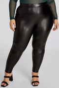 Nina Parker Womens Faux Leather Formal Skinny Leg Pants 3X