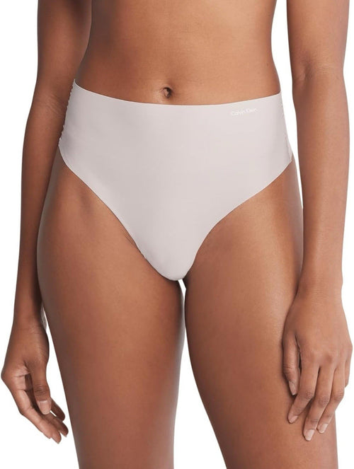 Calvin Klein Women's Invisibles High-Waist Thong Underwear QD3864, XS
