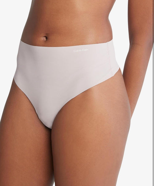 Calvin Klein Women's Invisibles High-Waist Thong Underwear QD3864, XS
