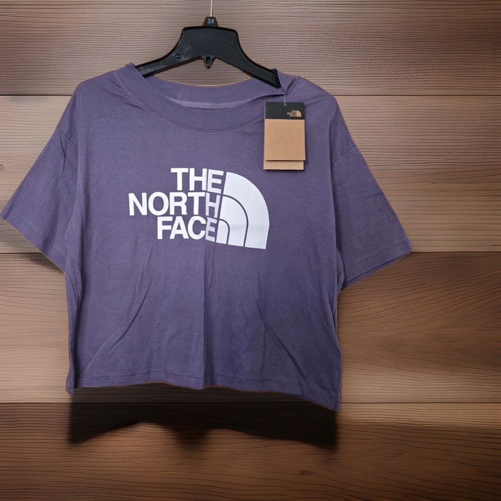 The North Face Half  Dome Crop Over Sized Tee shirt, Lunar Slate   XL 