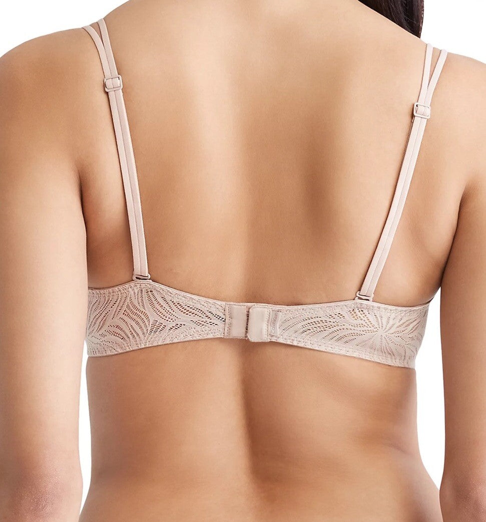 NWT Calvin Klein  "Sheer Marquisette" Convertible Demi Soft Cup Bra, Beige 32A