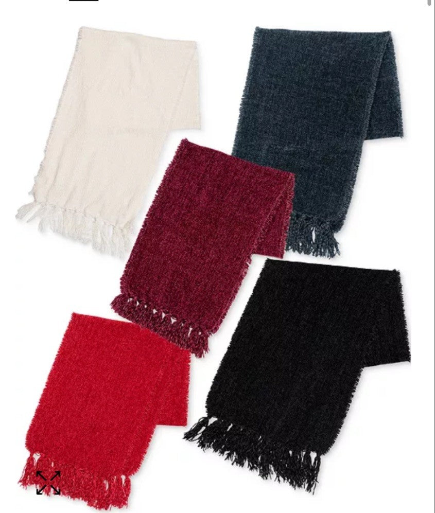 Charter Club Women's Solid Chenille Scarf, Wine