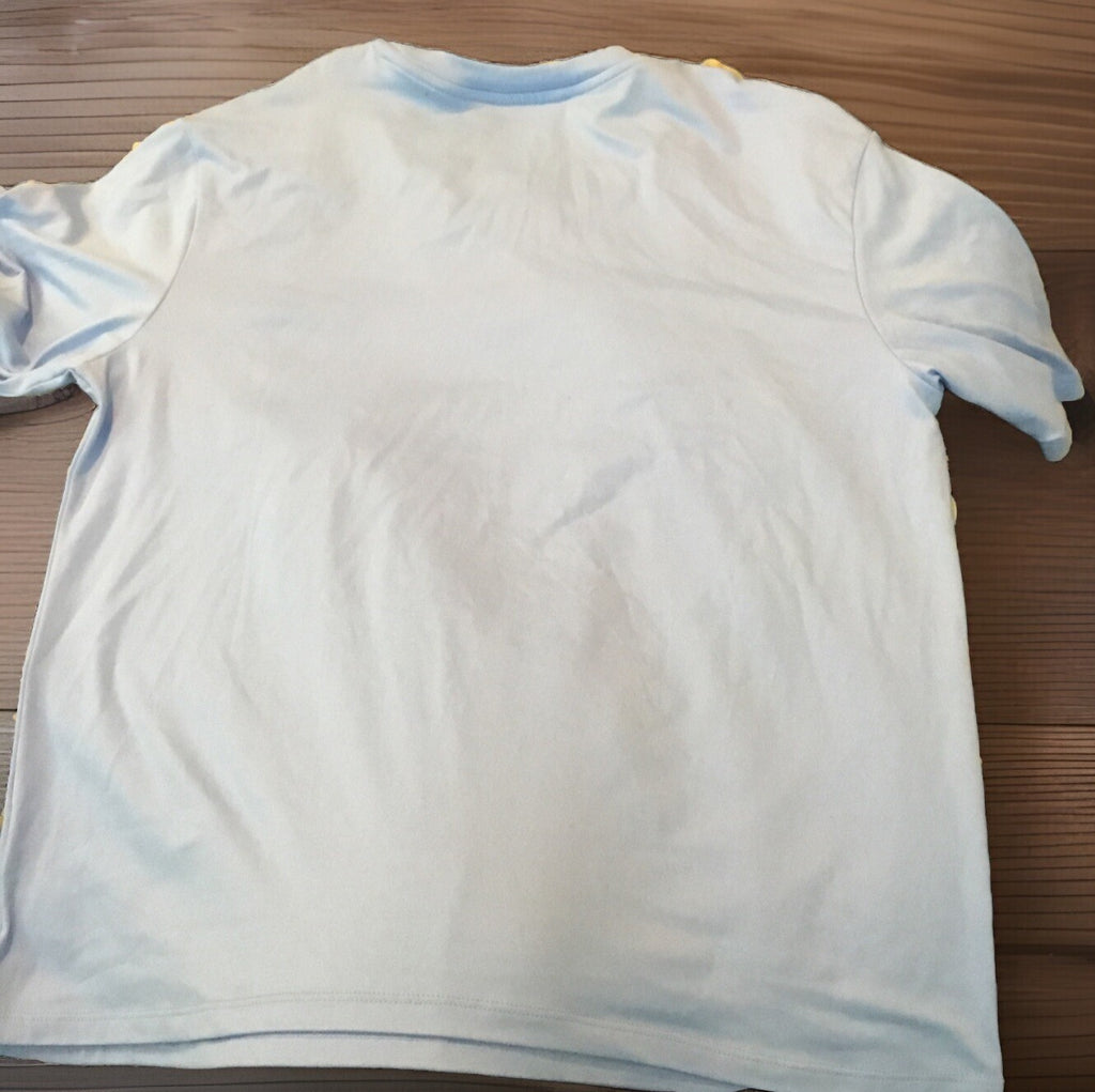 Roudelain Women's Round Neck Dolman Sleeve Sleep Shirt Blue M