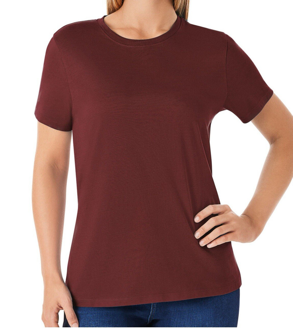 Members Mark Women's Essential Short Sleeve Relaxed Fit Crewneck Tee Size L