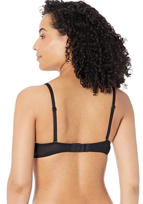 calvin Klein Womens Sheer Marquisette Unlined Plunge Bra QF6727 Black 32D