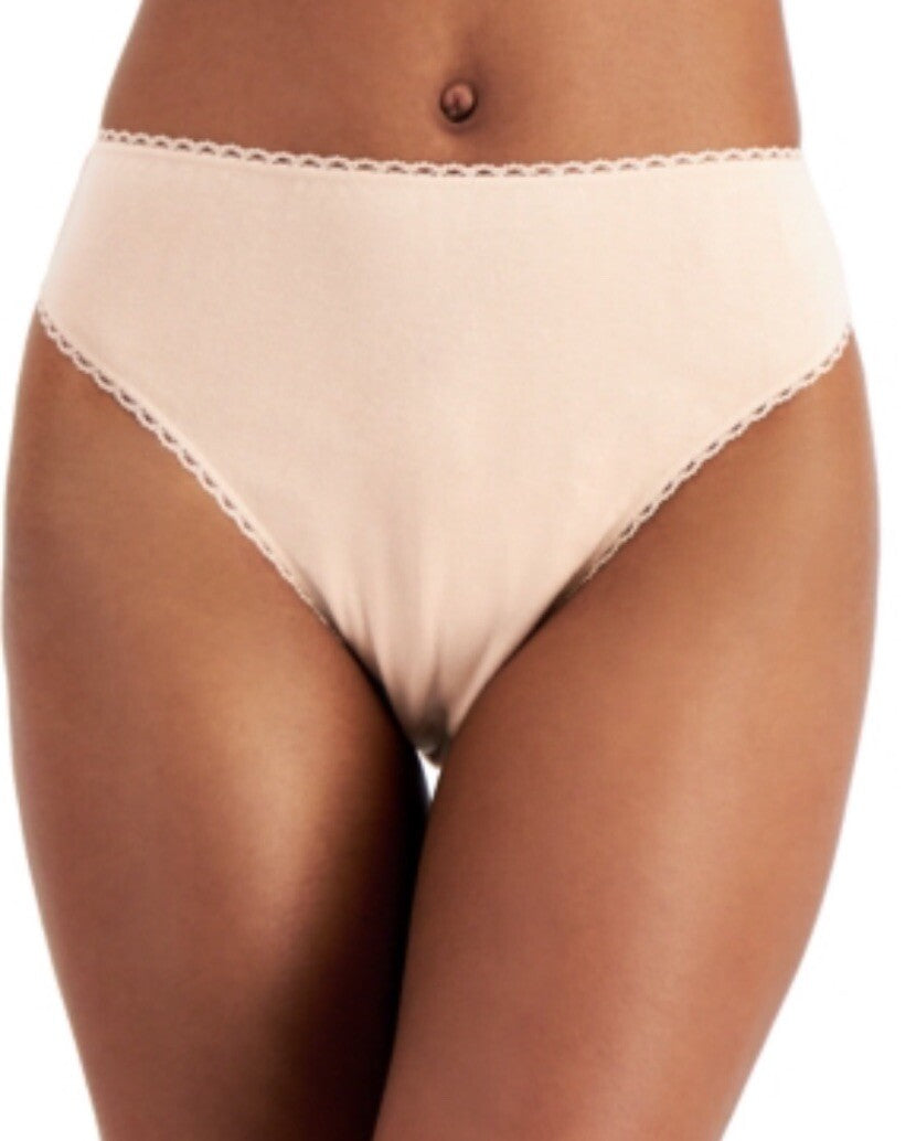 Charter Club Everyday Cotton High-Cut Brief Underwear-Chai (Nude)-small.