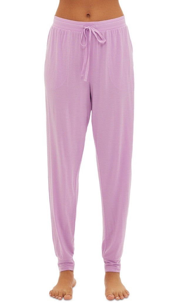 Gap Body Women's Drawstring-Waist Jogger Pajama Pants Purple Orchid XL