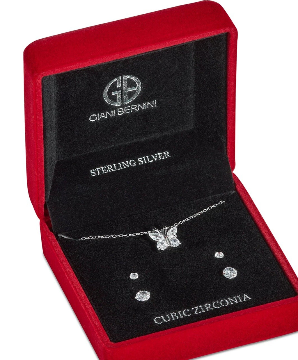  Giani Bernini 3-Pc. Set Cubic Zirconia Butterfly Pendant Necklace & Earrings 