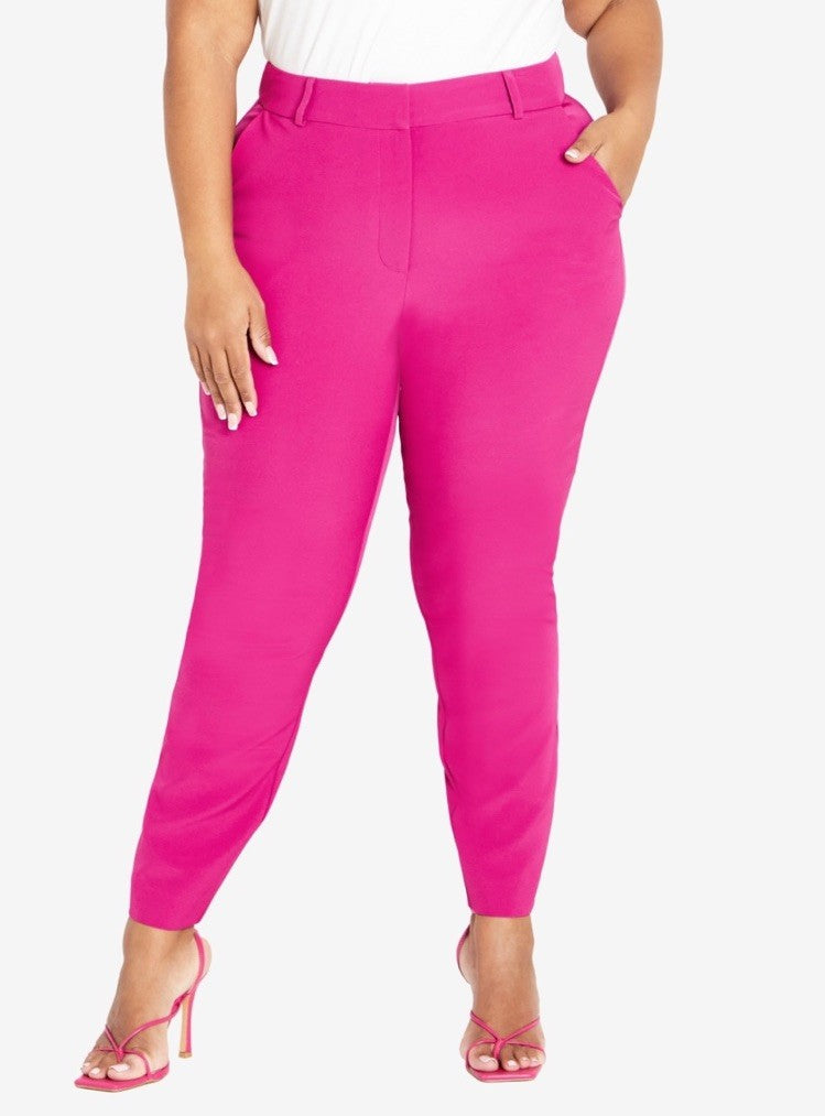CITY CHIC Trendy Plus Size Sabine Pants Size US 18 Pop Pink