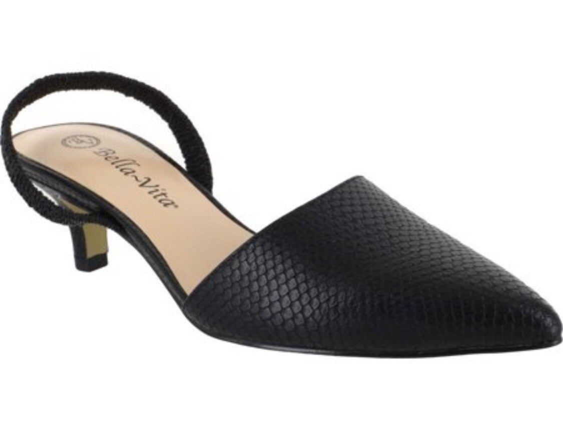 Bella Vita Sarah Ii Slingback Pumps Black Snake 81/2